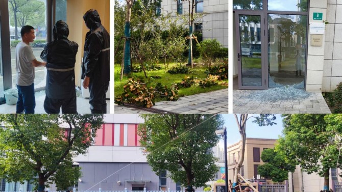 臺風“貝碧嘉”和“普拉?！眮硪u! 甘建投商務廣場全力出擊、守護平安